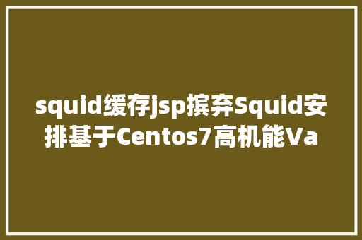 squid缓存jsp摈弃Squid安排基于Centos7高机能Varnish缓存署理办事器