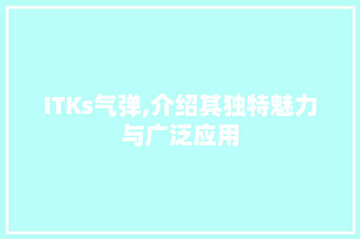 ITKs气弹,介绍其独特魅力与广泛应用