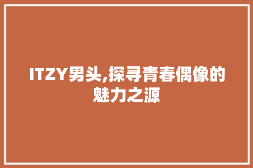 ITZY男头,探寻青春偶像的魅力之源