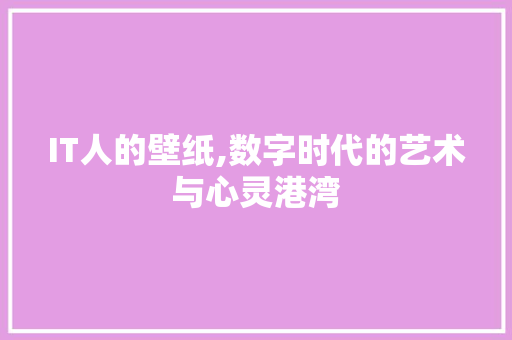 IT人的壁纸,数字时代的艺术与心灵港湾