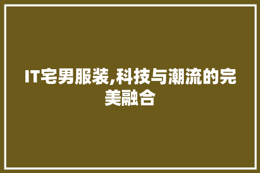 IT宅男服装,科技与潮流的完美融合