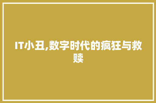 IT小丑,数字时代的疯狂与救赎