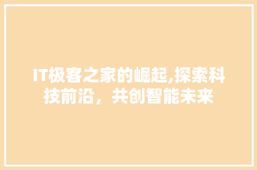 IT极客之家的崛起,探索科技前沿，共创智能未来