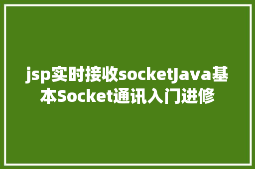 jsp实时接收socketJava基本Socket通讯入门进修 Angular