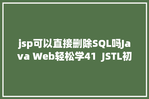 jsp可以直接删除SQL吗Java Web轻松学41  JSTL初步应用 Node.js