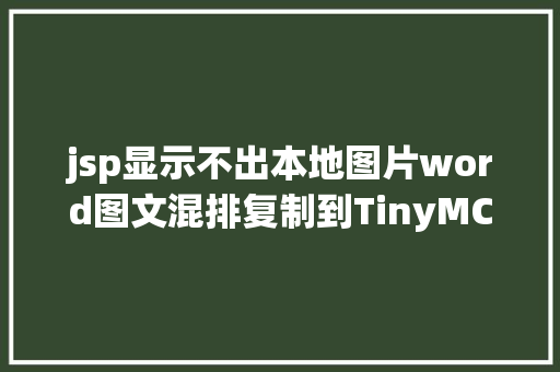 jsp显示不出本地图片word图文混排复制到TinyMCE图片不显示