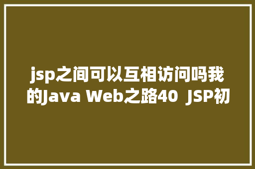 jsp之间可以互相访问吗我的Java Web之路40  JSP初步应用 JavaScript