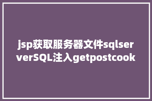 jsp获取服务器文件sqlserverSQL注入getpostcookie进击怎么实战 Vue.js