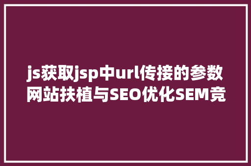 js获取jsp中url传接的参数网站扶植与SEO优化SEM竞价的关系 Vue.js