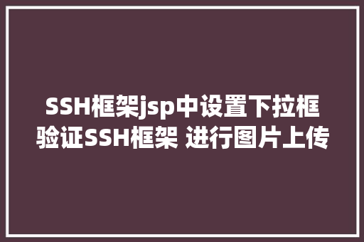 SSH框架jsp中设置下拉框验证SSH框架 进行图片上传具体图解注释让你一看就看得懂 jQuery