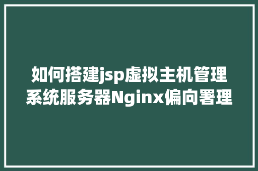 如何搭建jsp虚拟主机管理系统服务器Nginx偏向署理示例反向署理虚拟主机