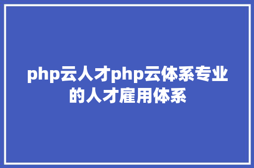 php云人才php云体系专业的人才雇用体系