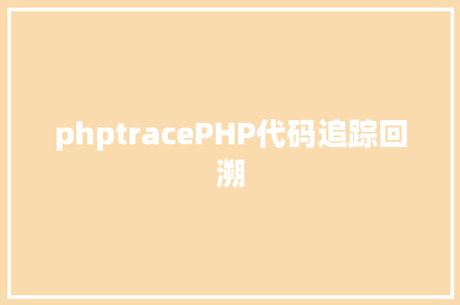 phptracePHP代码追踪回溯 React