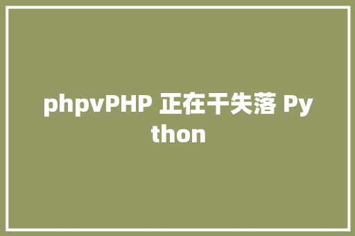 phpvPHP 正在干失落 Python Node.js