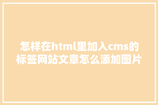 怎样在html里加入cms的标签网站文章怎么添加图片有哪些问题要留意 PHP