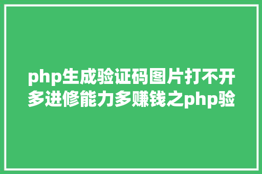 php生成验证码图片打不开多进修能力多赚钱之php验证码图片不显示