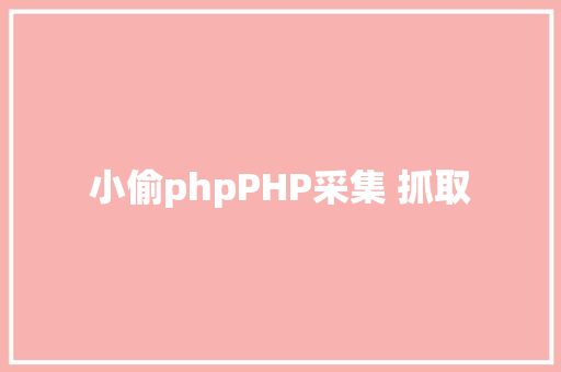 小偷phpPHP采集 抓取