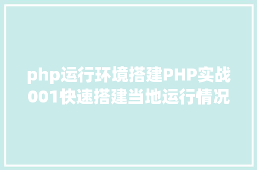 php运行环境搭建PHP实战001快速搭建当地运行情况绿色免安装 Vue.js