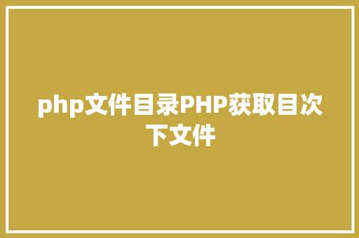 php文件目录PHP获取目次下文件 Vue.js