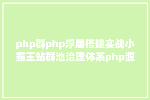 php群php浮屠搭建实战小霸王站群池治理体系php源码 Vue.js