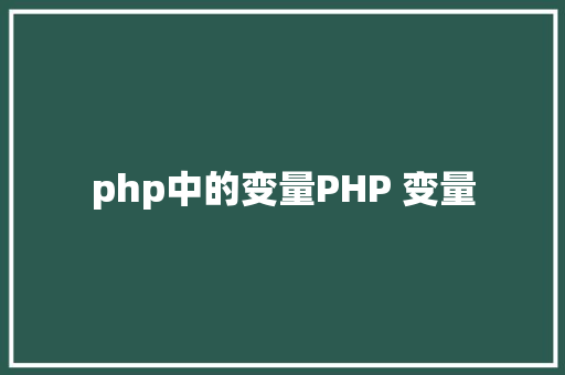 php中的变量PHP 变量 Java