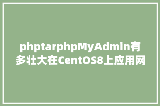 phptarphpMyAdmin有多壮大在CentOS8上应用网页界面治理数据库 Java