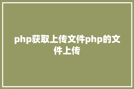 php获取上传文件php的文件上传 React