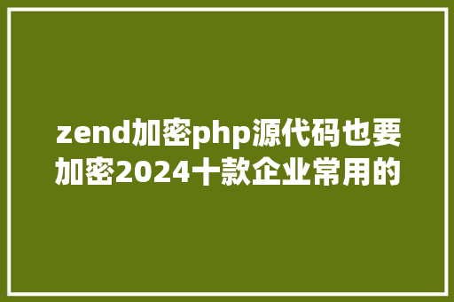 zend加密php源代码也要加密2024十款企业常用的源代码加密软件排行榜 Ruby