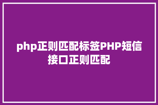 php正则匹配标签PHP短信接口正则匹配 Vue.js