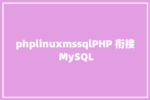 phplinuxmssqlPHP 衔接 MySQL Vue.js