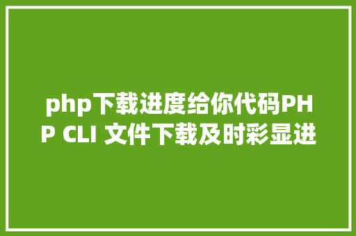 php下载进度给你代码PHP CLI 文件下载及时彩显进度