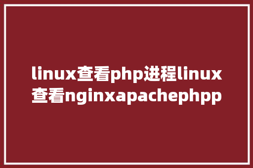 linux查看php进程linux查看nginxapachephpphpfpmmysql及设置装备摆设项地点目次 RESTful API