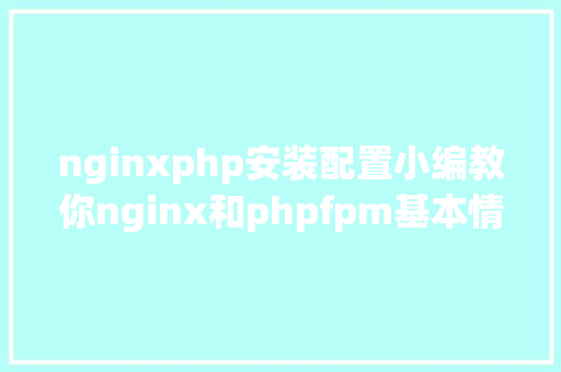 nginxphp安装配置小编教你nginx和phpfpm基本情况的安装和设置装备摆设