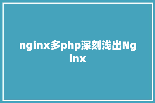 nginx多php深刻浅出Nginx Angular