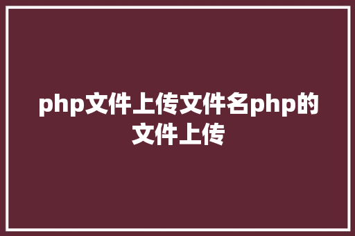 php文件上传文件名php的文件上传 Webpack