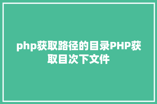 php获取路径的目录PHP获取目次下文件 Vue.js