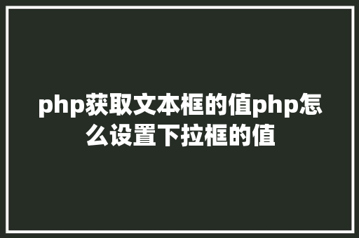 php获取文本框的值php怎么设置下拉框的值 Python