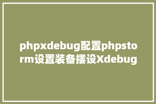 phpxdebug配置phpstorm设置装备摆设Xdebug最完全教程绝对胜利