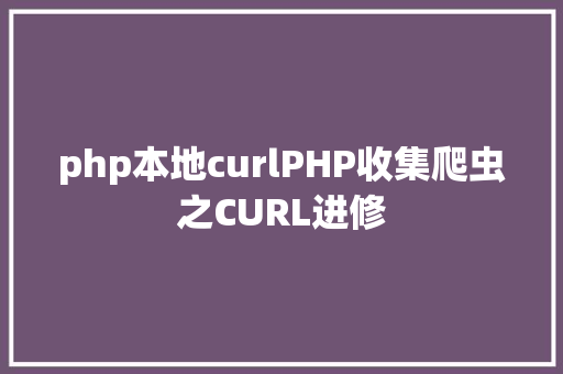 php本地curlPHP收集爬虫之CURL进修 Angular