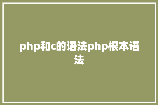 php和c的语法php根本语法 Python