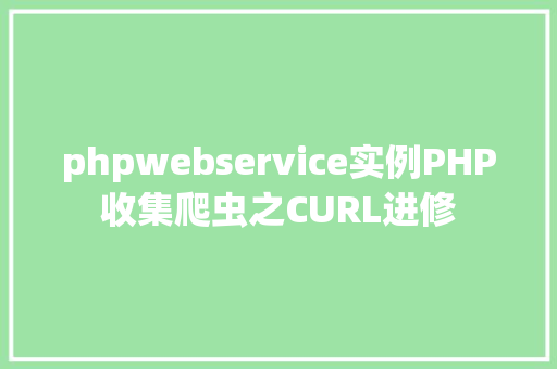 phpwebservice实例PHP收集爬虫之CURL进修 Vue.js