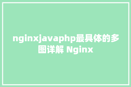 nginxjavaphp最具体的多图详解 Nginx jQuery