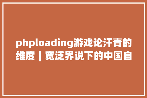 phploading游戏论汗青的维度︱宽泛界说下的中国自力游戏小史