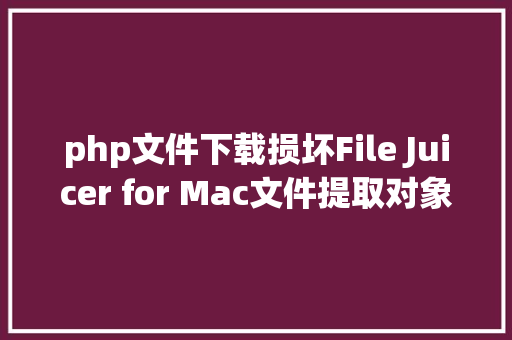 php文件下载损坏File Juicer for Mac文件提取对象