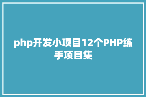 php开发小项目12个PHP练手项目集 Python