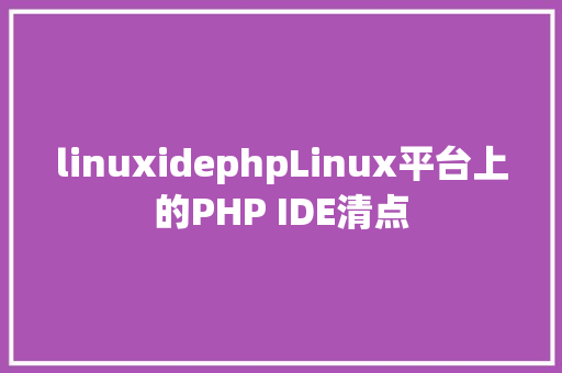 linuxidephpLinux平台上的PHP IDE清点 Vue.js