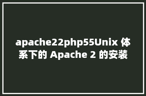 apache22php55Unix 体系下的 Apache 2 的安装和解释 Node.js