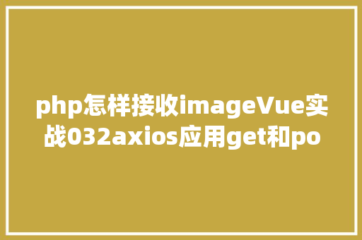 php怎样接收imageVue实战032axios应用get和post发送各类要求 PHP