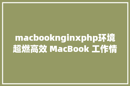 macbooknginxphp环境超燃高效 MacBook 工作情况设置装备摆设超适用 Node.js