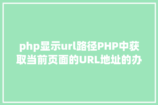 php显示url路径PHP中获取当前页面的URL地址的办法 React